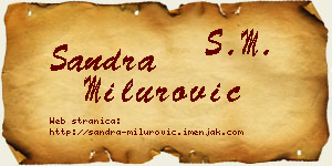 Sandra Milurović vizit kartica
